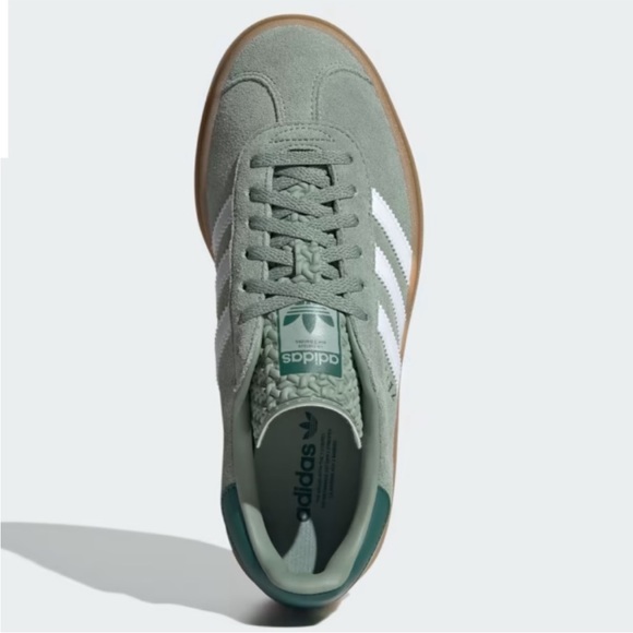 adidas Gazelle Bold Sage Silver Green Gum Sole - Picture 6 of 11